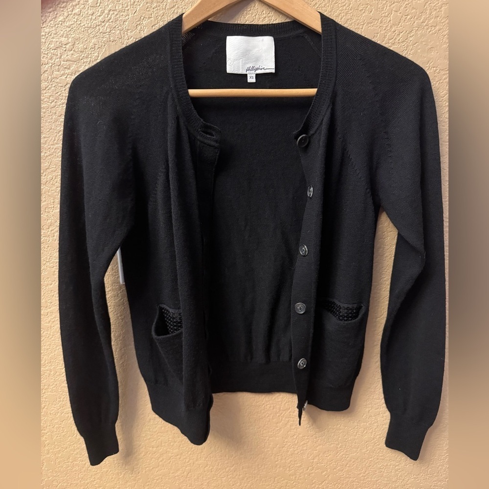 3.1 Phillip Lim Sequin Detailed Cardigan  Black XS - Picture 4 of 7